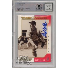 Bob Feller 2002 Donruss Team Heroes Baseball Autograph Card #164 BAS 10
