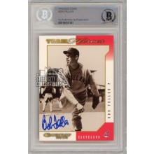 Bob Feller 2002 Donruss Team Heroes Baseball Autograph Card #164 BAS