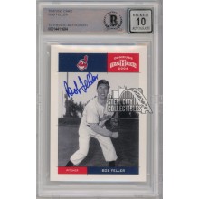 Bob Feller 2004 Donruss Team Heroes Baseball Autograph Card #127 BAS 10