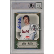 Bob Feller 2006 Fleer Greats of The Game Baseball Autograph Card #11 BAS 10