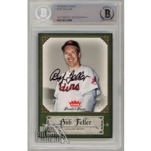 Bob Feller 2006 Fleer Greats Of The Game Baseball Autograph Card #11 BAS (Black Ink)