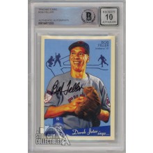 Bob Feller 2008 Upper Deck Goudey Baseball Autograph Card #56 BAS 10 (Black Ink)