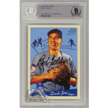 Bob Feller 2008 Upper Deck Goudey Baseball Autograph Card #56 BAS (Black Ink)