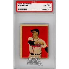 Bob Feller 1949 Bowman Card #27 PSA 6 Excellent-Mint