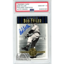 Bob Feller 2001 Upper Deck Cooperstown Collection Autograph Card #22 PSA/DNA 10 (Blue)
