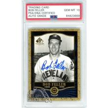 Bob Feller 2001 Upper Deck SP Legendary Cuts Autograph Card #45 PSA/DNA 10