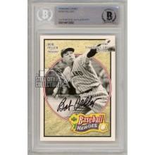 Bob Feller 2005 Upper Deck Baseball Heroes Baseball Autograph Card #4 BAS (Black Ink)