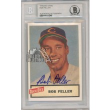 Bob Feller Dan-Dee Baseball Autograph Card BAS 10