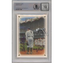 Bob Feller 2007 Upper Deck Masterpieces Baseball Autograph "My Bat" Card #2 BAS 10