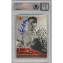 Bob Feller 2005 Upper Deck Sweet Spot Classic Baseball Autograph Card #6 BAS 10