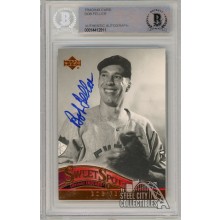 Bob Feller 2005 Upper Deck Sweet Spot Classic Baseball Autograph Card #6 BAS
