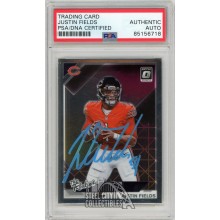 Justin Fields 2021 Panini Optic The Rookies Autograph Card #TR-4 PSA/DNA (Blue)