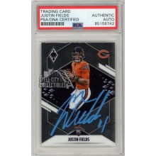 Justin Fields 2021 Panini Phoenix Autograph Rookie Card #108 PSA/DNA (Blue)