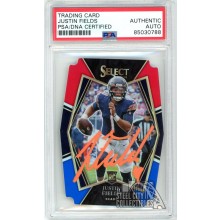 Justin Fields 2021 Panini Select Red Blue Die Cut Autograph Rookie Card #150 PSA/DNA 10 (Orange)