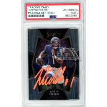 Justin Fields 2021 Panini Select Autograph Rookie Card #150 PSA/DNA (Orange)