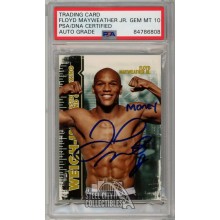 Floyd Mayweather Jr 2010 Sport Kings Ringside Gold Weigh-Ins "Money" Autograph Card #56 PSA/DNA 10