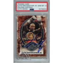 Floyd Mayweather Jr 2010 Sport Kings Ringside Black Victorious Autograph Card #86 PSA/DNA 10