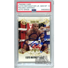 Floyd Mayweather Jr 2010 Sport Kings Ringside Gold In My Corner Autograph Card #71 PSA/DNA 10