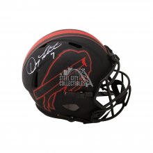 Doug Flutie Autographed Bills Eclipse Replica Full-Size Football Helmet - BAS COA (White Ink)