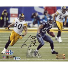 Larry Foote Autographed Pittsburgh Steelers 8x10 Photo - BAS COA (Horizontal)
