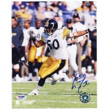 Larry Foote Autographed Pittsburgh Steelers 8x10 Photo - PSA/DNA (White Jersey, Running)