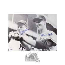 Whitey Ford and Warren Spahn Autographed 11x14 Photo - BAS COA