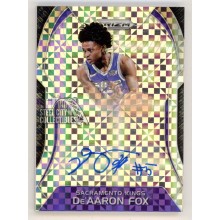 De'Aaron Fox 2017-18 Panini Prizm Starburst Autograph Rookie Card #SS-DF 10/10