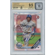 Wander Franco 2019 Bowman Autographed Card #BP-100 BGS 9.5 BAS 10