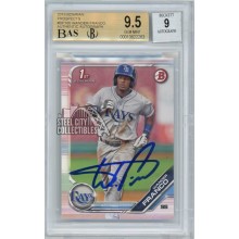 Wander Franco 2019 Bowman Autographed Card #BP-100 BGS 9.5 BAS 9