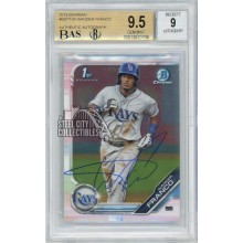 Wander Franco 2019 Bowman Chrome Autographed Card #BCP-100 BGS 9.5 BAS 9