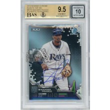 Wander Franco 2019 Bowman Chrome Top 100 Autograph Card #BTP4 BGS 9.5 BAS 10