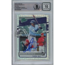 Wander Franco 2020 Panini Donruss Rated Prospects Vector Autograph Card #RP-1 BAS 10