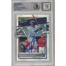 Wander Franco 2021 Panini Donruss Rated Prospect Rapture Autograph Card #RP1 BAS 10