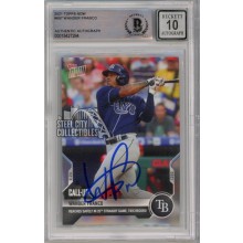 Wander Franco 2021 Topps Now Autograph Rookie Card #697 BAS 10