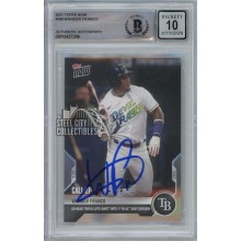 Wander Franco 2021 Topps Now Autograph Rookie Card #589 BAS 10