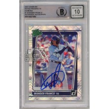 Wander Franco 2021 Panini Donruss Rated Prospect Diamond Autograph Card #RP1 BAS 10