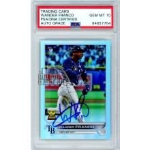Wander Franco 2022 Topps Rainbow Foil Autograph Rookie Card #215 PSA/DNA 10
