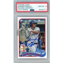 Wander Franco 2020 Topps Heritage Minor League Autographed Card #P-3 - PSA/DNA 10