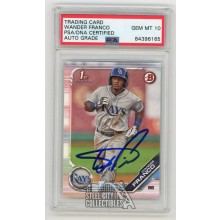 Wander Franco 2019 Bowman Autographed Card #BP-100 - PSA/DNA 10