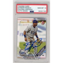 Wander Franco 2019 Bowman Draft Autographed Card BD-93 - PSA/DNA 10