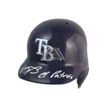Wander Franco El Patron Autographed Tampa Bay Rays Authentic Baseball Helmet - BAS