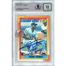 Frank Thomas 1990 Topps Autograph "HOF 2014" Rookie Card #414B BAS 10