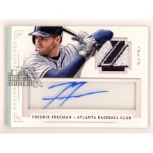 Freddie Freeman 2014 Panini National Treasures MLB Patch Autograph Card 1/1