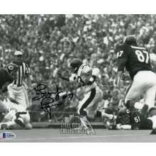 Frenchy Fuqua Autographed Pittsburgh Steelers 8x10 Photo - BAS COA (B&W)
