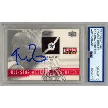 Kevin Garnett 2003-04 Upper Deck All Star Autograph Jersey Card #ASKG PSA/DNA 10