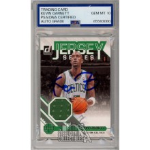 Kevin Garnett 2020-21 Panini Donruss Autograph Jersey Card #JS-KGN PSA/DNA 10