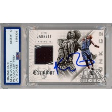 Kevin Garnett 2014-15 Panini Excalibur Autograph Jersey Card #2 PSA/DNA 10