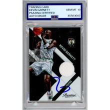 Kevin Garnett 2010-11 Panini Prestige Autograph Jersey Card /499 #3 PSA/DNA 10