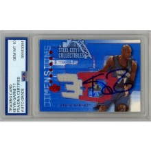 Kevin Garnett 2004-05 UD 3 Dimensions Autograph Jersey Card #3DS42 PSA/DNA 10