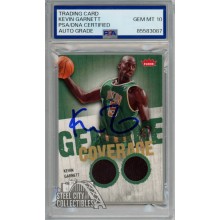 Kevin Garnett 2007-08 Fleer Coverage Autograph Jersey Card #GC-KG PSA/DNA 10